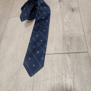Givenchy Dark Blue Floral Patterned Tie